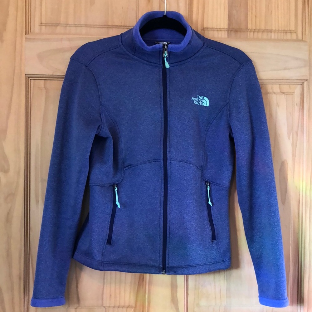 The North Face fleece zip purple sweater jacket small EUC